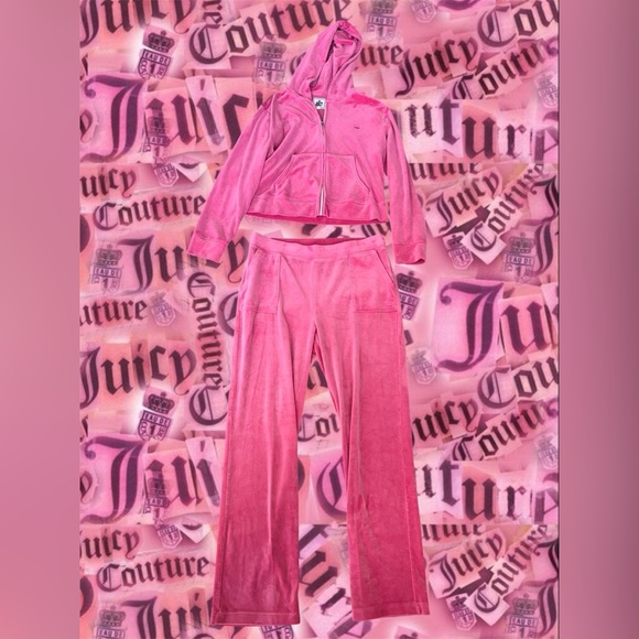 Juicy Couture Pants - Juicy Couture Fuchsia Velour Jacket